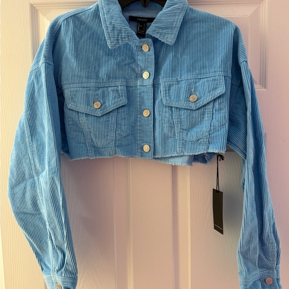Forever 21 Light Blue Corduroy Jacket